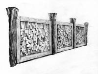 Классический деревянный забор серии \ГОНТ\ www.zaborivorota.ru